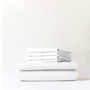 CGK Unlimited, White, 6 piece, King Size Sheet Set